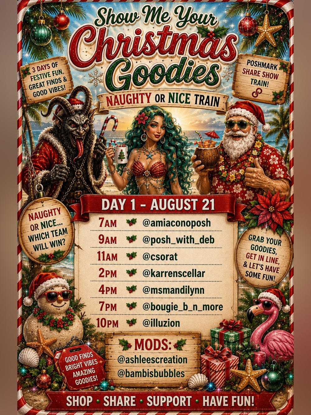Naughty Vs. Nice Xmas in August Train